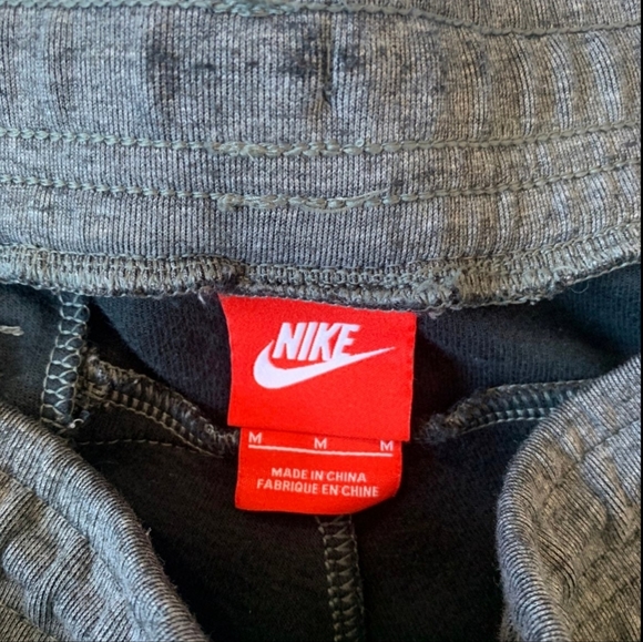 Nike Tech Fleece Sportswear Sweatpants | Gray/Neon | Cotton | Joggers | Medium - Picture 3 of 6